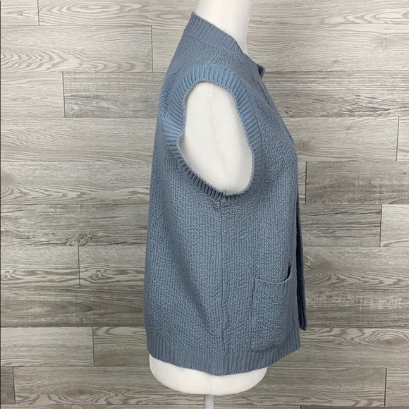 Milrank Vintage Open Front Gray Knit Vest - Picture 3 of 5